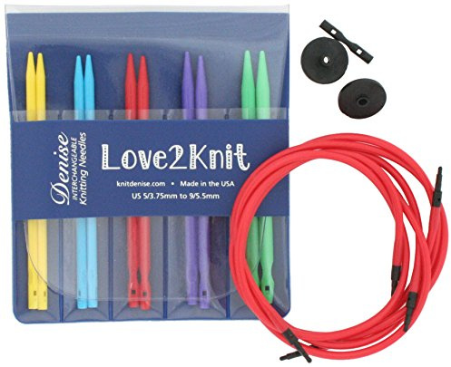 Love2Knit Interchangeable Knitting Needle Set, US5-9