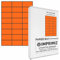 600 Selbstklebende Etiketten neon orange von 70 x 37 mm - 24 Etiketten/Blatt - 25 Blatt A4 / Papier matt - Farbe - Für Kunstdruck Laser und Tintenstrahldrucker