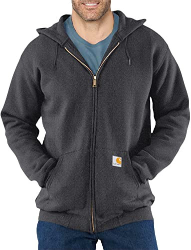 Carhartt Midweight Hooded Zip-Front Sweatshirt, Carbone, XXL Homme
