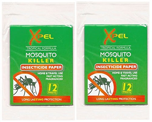 Xpel Mosquito Killer Insecticide Paper (2 Packs of 12 Sheets)