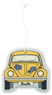 BRISA VW Collection - Volkswagen Air Freshener, Room Freshener, Deodorizer for Cars Beetle Bug Motif (Yellow/Coconut)