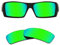 Kygear Polarisierte Gläser, kompatibel mit Oakley Gascan Sonnenbrille, Gr n (Mint Green - Polarized), Medium