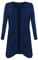 Womens Ladies Plus Size Long Sleeve Waterfall Cardigan Top Duster Coat Jacket, XXL 20-22 Plus Size, Navy