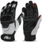 ADM Motorradhandschuhe Leder Herren Männer CE Geprüft Zertifiziert Taktile Touchscreen Handschuhe Scooter Motorroller Handschuhe Sommer Jede Jahreszeit Atmungsaktiv, Ref 9001, Weiß Größe L