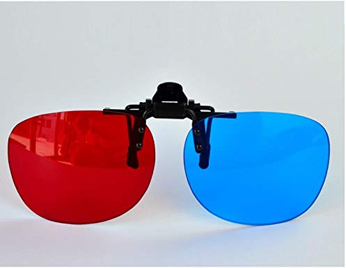 Neue rote und Blaue Gläser brillenclip, die Gläser 3D ausbildet-Links blau rechts rot
