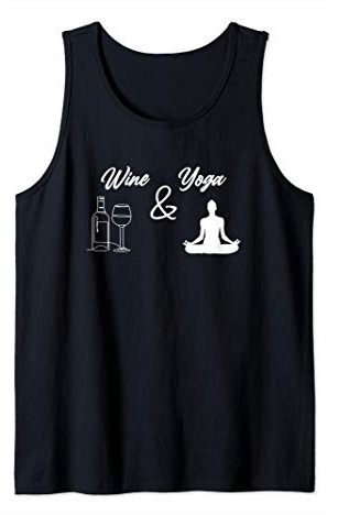 Yoga et vin yoga disant cadeau de professeur de yoga amateur Débardeur