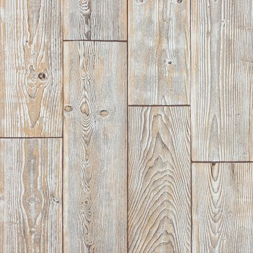 Decomeister Selbstklebende Bodenfliesen Kunststoff Fliesen Vinyl-Fliesen Klebefliesen Dekorfliesen mit Kleber Bodenbelag 1m² – 11 Stück á 30,5 x 30,5 cm Rustikal Eiche Holzoptik Rustic Oak