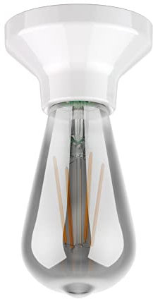 ledscom.de Deckenleuchte Elektra Porzellan weiß + LED Lampe 240lm, extra-warmweiß