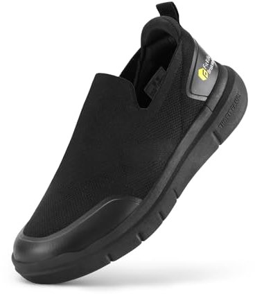 FitVille Scarpe Slip on Uomo Pianta Larga Sneaker Casual Scarpe da Passeggio Comode Scarpe da Running Leggere Pantafole Uomo per Piedi Gonfi 42 EU X-Larga