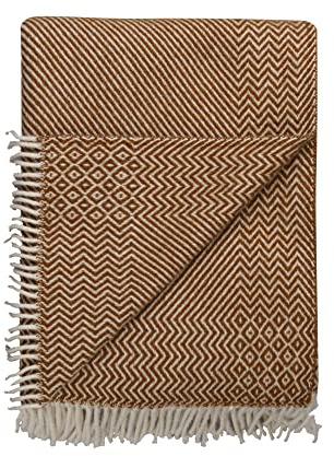 RØROS TWEED - Kattefot - Wolldecke aus norwegischer Lammwolle - Design von Judy D. Lundin - Deckenmaße: 140 x 220 cm