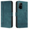 Lihondar Cover per Oppo A94 5G/A95 5G/F19 PRO + 5G/Reno 5 Z 5G, Custodia Portafoglio Flip Libro Wallet Case Antiurto Custodia in Pelle PU Premium, Slot per Schede, con Magnetica a Scatto (Verde)