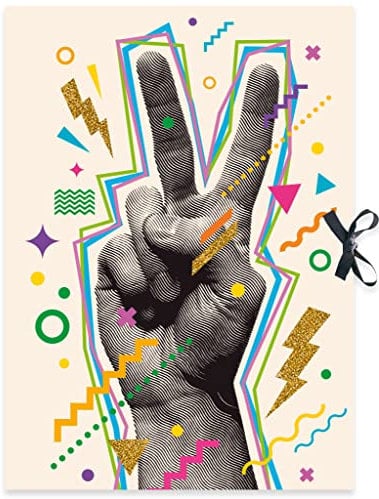 RNKVERLAG 45364 - Zeichenmappe Pop Art 44 x 62 cm, DIN A2, mit schwarzem Verschlussband, 1 Stück