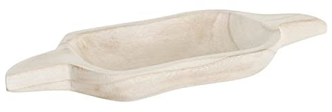 DKD Home Decor Bandeja de Aperitivos de la Marca, Color marrón, de Varios Materiales (38 x 15 x 4 centímetros)