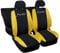 Auto Accessori Lupex | Coprisedili Auto Compatibili con Punto I e II serie 1993-2011, Colore Nero Giallo, Made In Italy, Policotone, Nome Auto Ricamato, Fodere Sedili Anteriori e Posteriori