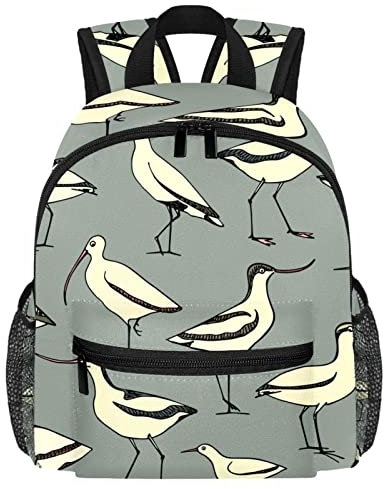 VAPOKF Leichter Schulrucksack, Kleinkind-Rucksack, kleine Reise-Schultertasche für Jungen, Mädchen, Kinder, niedliche Sandpipers, Fliegenvogel, multi