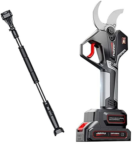 Sécateur Électrique Sans Fil Ciseaux Électrique Professionnel Diamètre De Coupe De 50mm Sécateur De Jardin Avec Batterie Pour Jardinage Branches, Avec Perche Télescopique ( Color : Black , Size : Batt