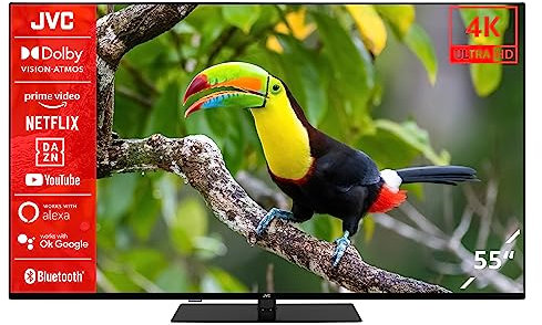 JVC LT-55VU6355 - Televisor inteligente (4K Ultra HD, HDR Dolby Vision, triple sintonizador, Bluetooth, Dolby Atmos), 2023
