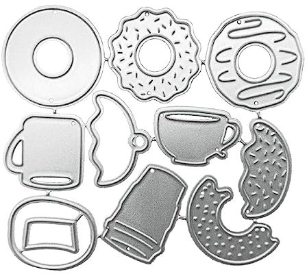 tixoacke Kaffee Tasse Metall Schneiden Stirbt DIY Carbon Präge Vorlage Schablone Scrapbooking Für Karte Sterben Schnitte Form