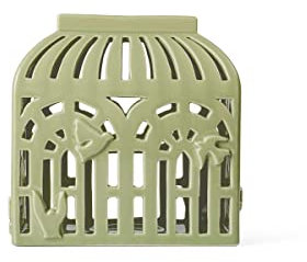 Kähler Design Orangery Green Leaf Lichthaus aus Keramik, Höhe: 16 cm, Breite: 16 cm, Tiefe: 10 cm, 691200