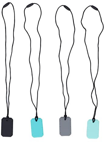 Sensorische Kaukette Zur Angstlinderung, Weicher Anhänger mit Mehreren Kauflächen aus Silikon für Autismus, ADHS