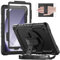 Timecity Case For Samsung Galaxy A9 Plus/A9+ 11 Inch tablet 2023, Shockproof Case with Screen Protector, 360 Rotating Stand/Hand Strap/Pencil Holder, Hard case, Black