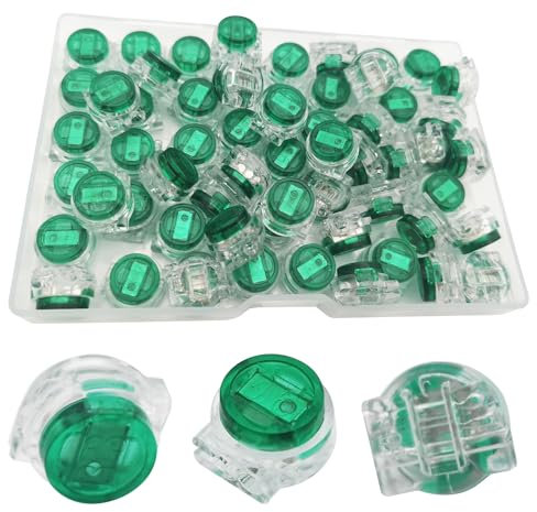 Connettore per cavo, 60 pezzi, Connettore di Giunzione per Cavo di Rete, Cavo Connettore Con Gel, UG Connettore per cavi telefonici, Connettore del filo(verde)