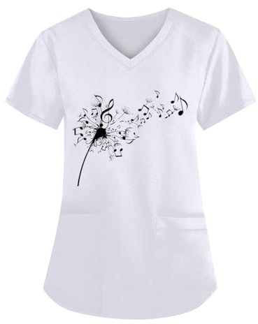 Kasacks Damen Pflege, Größen Große Schwesternkittel Schlupfkasack Damen Kasack Kassaks Frauen Pflege, Kittel Damen Berufskleidung Krankenschwester Kleidung Kasack Damen, Kasack(2-White,4XL)