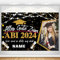 Dicodes Personalisierte Prüfung Bestanden Party Dekorationen ABI 2025 Glückwunsch Graduation Banner Graduation Dekorationen Hintergrund Banner(Schwarz und Gold)
