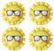 ALEGRE® Sonne Folienballon Geburtstag,4 Stück XXL Luftballons Geburtstag Deko,Sonne Kindergeburtstag Deko Folienballons,Helium Ballons für Sonne Thema Party Geburtstag Baby Shower,Sommerparty Ballon