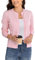 BERESIA Cardigan Donna Maglia con Bottoni Golfino Girocollo Manica Lunga Giacca Cappotto Elegante, Rosa XL
