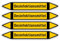 Aufkleber: 300x45 mm, 4 Stück - Gruppe 5 - Nichtbrennbare Gase - Rohrleitungskennzeichnung - nach DIN 2403 - Sprache: deutsch - Desinfektionsmittel