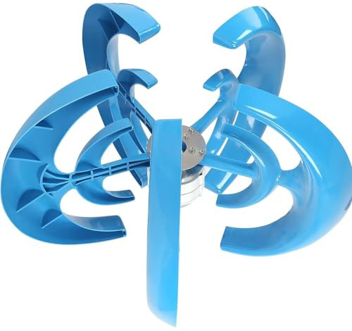 ZHLINGQ Generador De Turbina Eólica De 4000W Motor De Turbina Eólica De 5 Aspas con Controlador De Carga Kit De Generador De Turbina Eólica para Monitoreo De Jardín Marino Y Barco,Blue-12V