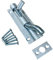 Door Barrel Lock - 75mm Aluminium with Necked Bolt for Toilets, Bathrooms, Etc.
