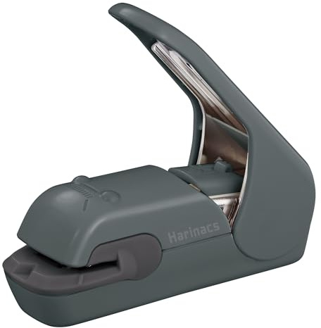Kokuyo Harinacs Klammerloser Hefter, Desktop & Handheld klammerfrei, bis zu 5 Blatt ohne Klammerbindung, tragbarer kompakter, hohlloser Hefter, Sepia-Schwarz, Japan Import (SLN-MPH105SD)