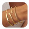 YADOCA Armreif Gold Armband Damen Gold Armband, 3PCS Armband Set,18K Gold Edelstahl Armkette Gold Damen Armbänder Damen Schmuck, Silber Armreif Dame, Valentinstag für Sie Frauen