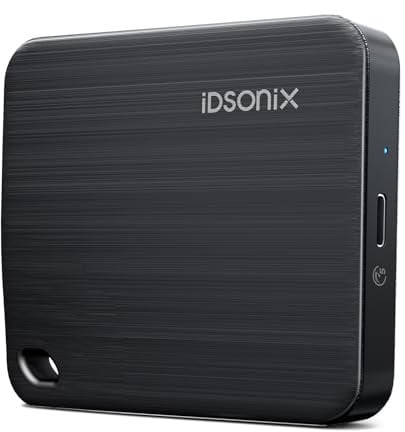 iDsonix Portable SSD Externe 1To, Disque Dur Externe SSD, USB 3.2 Gen 1, jusqu'à 466Mo/s en Lecture, 450Mo/s en écriture, pour Smartphone USB-C, PC, Tablette, Ordinateur Portable - i5PLUS