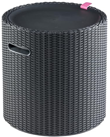 Keter Cool Table d'appoint 3 en 1 pour extérieur et Coffre de Glace, Table de Jacuzzi, décoration et Bar Portable, Graphite