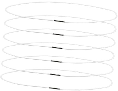 Garneck Garbage Can Elastic Bands Trash Bag Rubber Bands 70cm White Stretchable Waste Bin Bag Ties for Household Use 6pcs