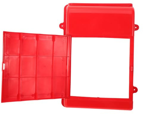 Toddmomy Wandbriefkasten aus Kunststoff Rot Regensicher und Wandmontierbar Kleiner Hausbriefkasten für Außenbereich und Einfache Montage
