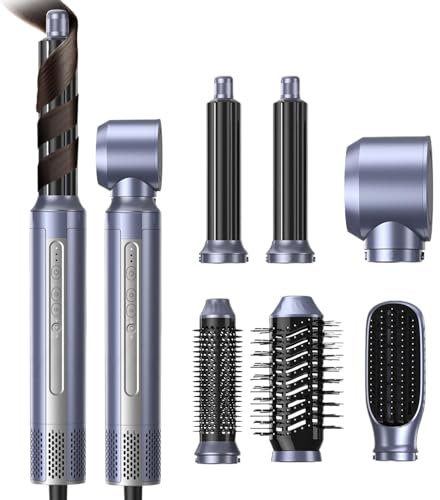 Hairstyler Set, Warmluftbürste Set, 6 in 1 Air styler, Haarstyler mit Lockenstab, Ai Chip, 110000 RPM, Negativ Ionen Stylingbürsten, Steuerung von Kalt- und Warmluft, Geräuscharm