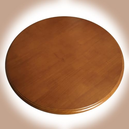 Generico Piatto Girevole per Tavolo da Pranzo Lazy Susan in Legno Vassoio Girevole Grande Piatti Girevoli 60cm 70cm 80cm 90cm 100cm(Light Walnut,60cm/24in)