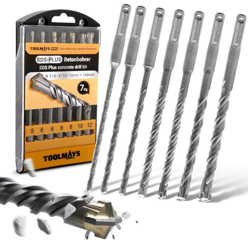 TOOLMAYS Set di 7 Punte da Calcestruzzo