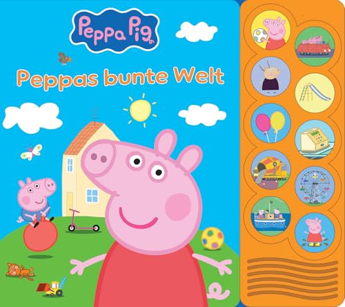 Peppa Pig - Peppas bunte Welt - Interaktives Pappbilderbuch mit 10 lustigen Geräuschen für Kinder ab 18 Monaten - Peppa Wutz
