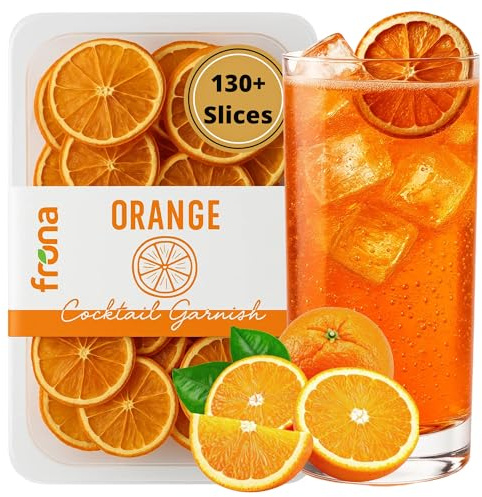 Frona Dried Orange Slices – 650+ Slices, 100% Natural Citrus Cocktail Garnish, 1.6 kg Case, Gin & Tonic, Sangria, Mulled Wine, Cake Decoration, Wreaths, Teas Premium Eco-Friendly Vegan Botanicals