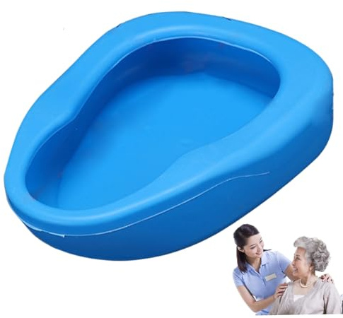 Padella da letto per uomini e donne, padella da letto in PP liscia a prova di fuoriuscite da 13x10 pollici per strutture di assistenza domiciliare e infermieristica per anziani