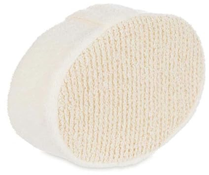 BADESCHWAMM mit Griff Oval 15x10x5cm Weiß-Beige Körperschwamm Duschschwamm Körper Schwamm 21