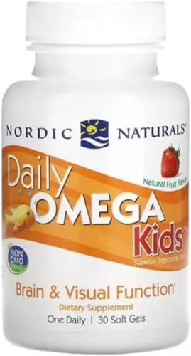 Daily Omega Kids, Natural Fruit Flavour, 500 mg, 30 Chewable Soft Gels