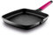 CASTEY - Grill Asador de Inducción de Fundix, 27 cm, Modelo F14-IG27, Color Magenta, Mango Desmontable, Sartén Antiadherente de Aluminio, Distribución Homogénea del Calor