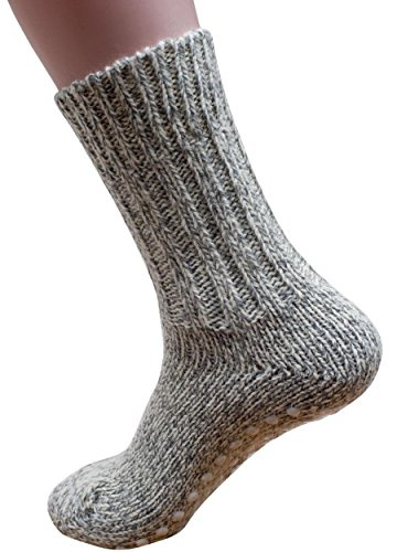 Hirsch Natur Norweger Stopper Socken, 100% Wolle