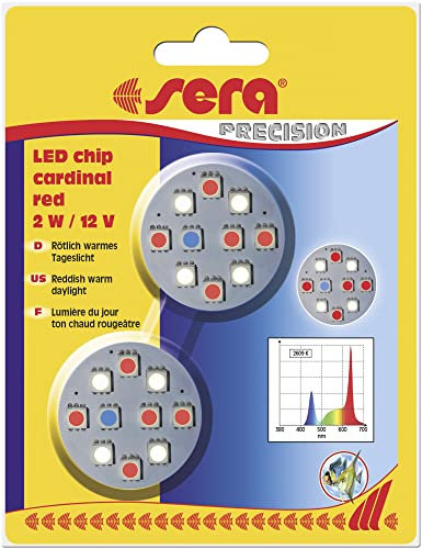 sera LED chip cardinal red - Rötlich warmes Tageslicht.